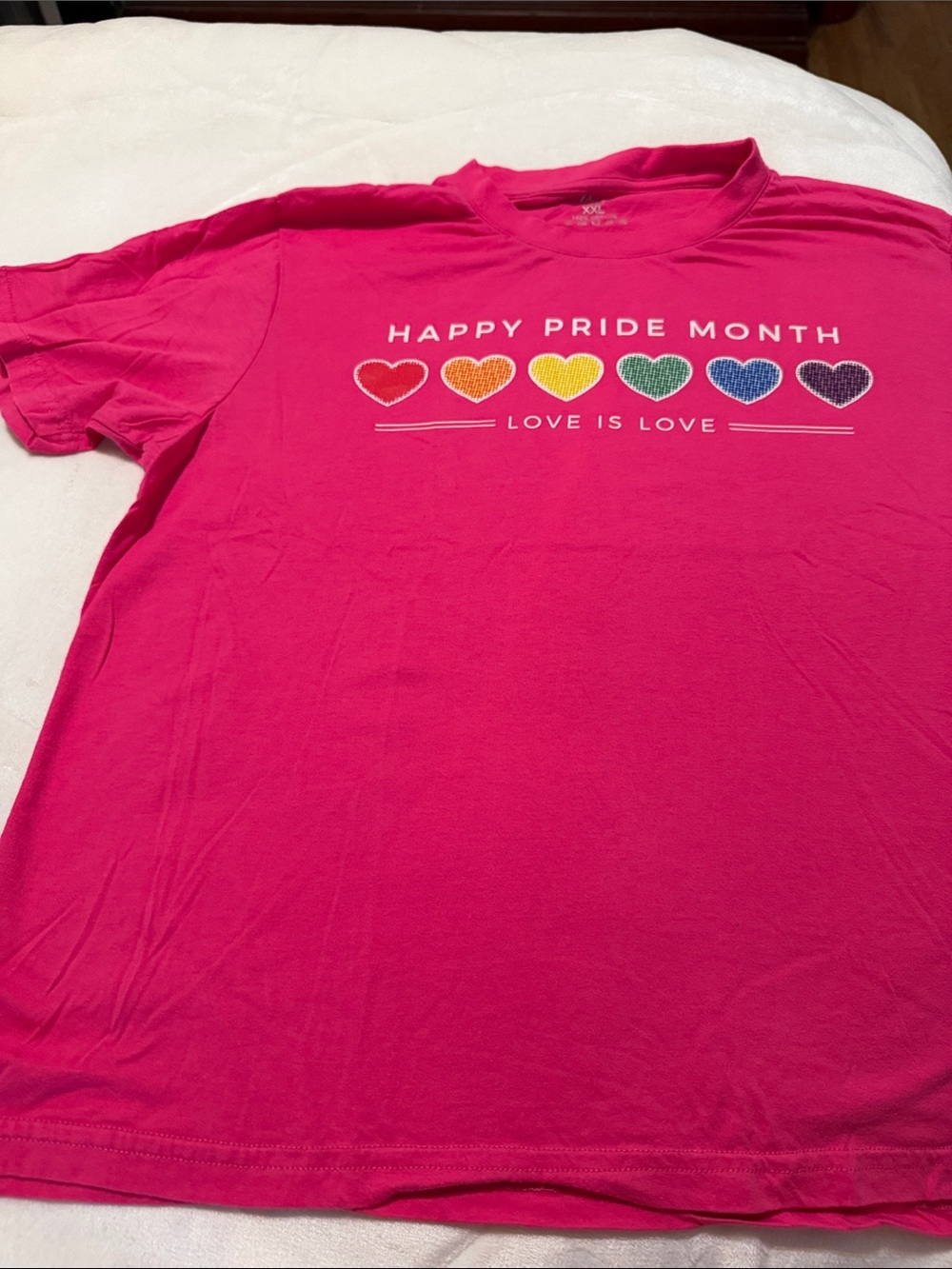 Bright Pink 'Love Is Love' Pride Short Sleeve Tee